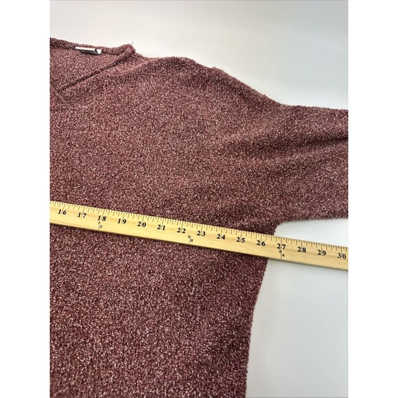 Columbia Speckled Pullover Sweater Burgundy Maroon V-Neck Stretch Womens 2X - Picture 9 of 11